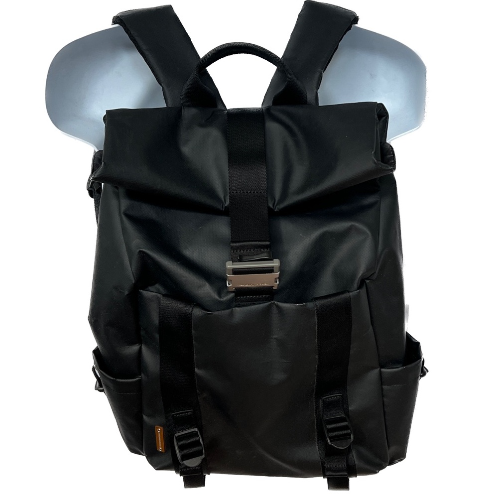 Mandarina Duck Backpack NOMAD Black Holds 15" Laptop Polyurethane Fold Top